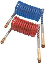 15 Ft Air Coil Hose Set Red & Blue w/ 12 inch Leads | 11015